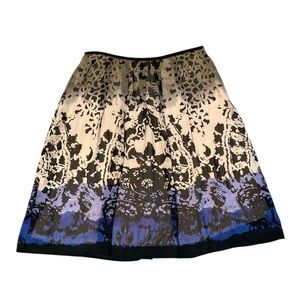 NIC+ZOE Black and Purple A-Line Skirt